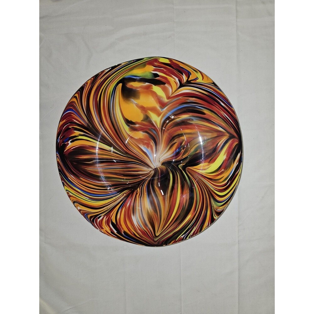 Rare "Missoni for Target" Multi-Colored Swirl Blown Glass Platter